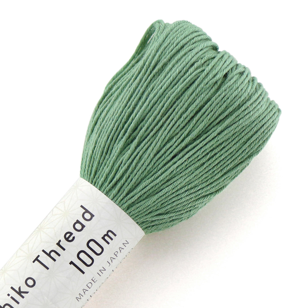 100m Skein Olympus Sashiko Thread- Green (#117)