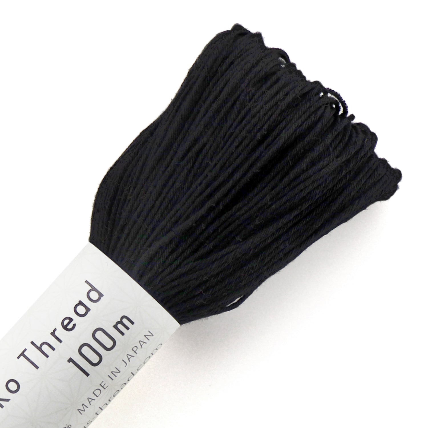 100m Large Skein Japanese Sashiko Thread - Black (#120)
