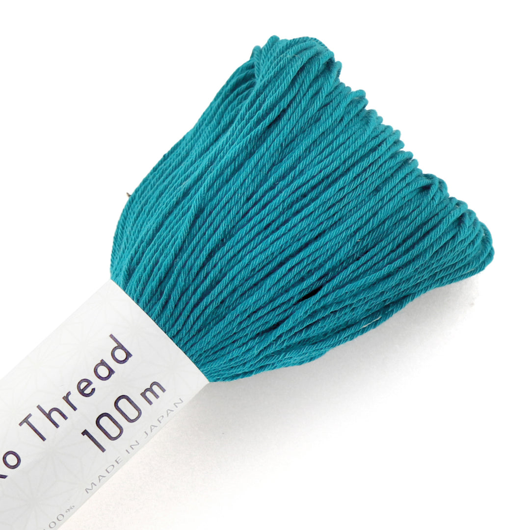 100m Skein Olympus Sashiko Thread - Deep Turquoise (#123)