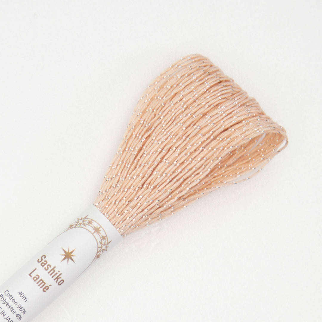 Olympus Metallic Sashiko Thread 40m Skein - Lamé Peach (#SL6)