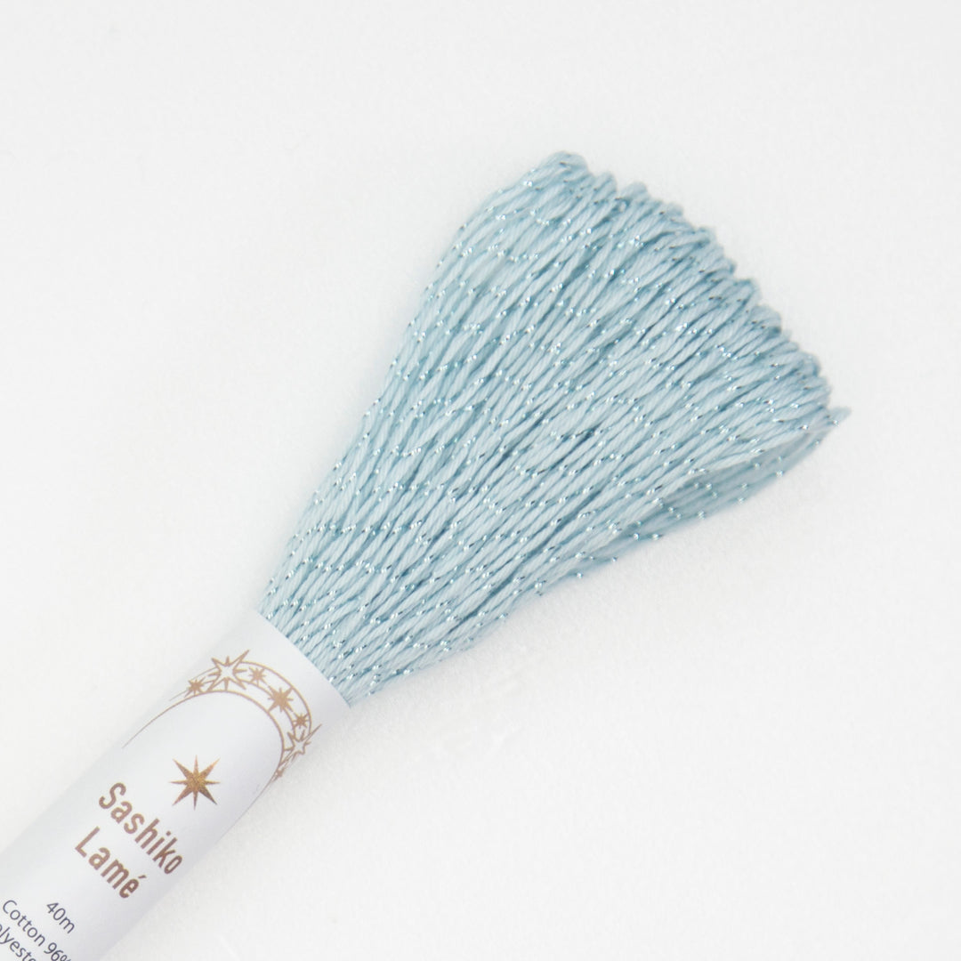 Olympus Metallic Sashiko Thread 40m Skein - Lamé Pale Blue (#SL9)