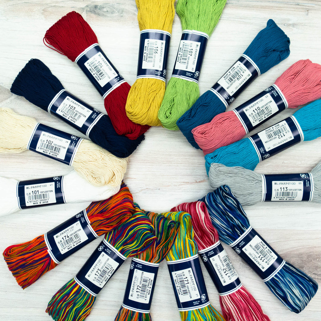 100m Skein Olympus Sashiko Thread Collection (16 Colors)