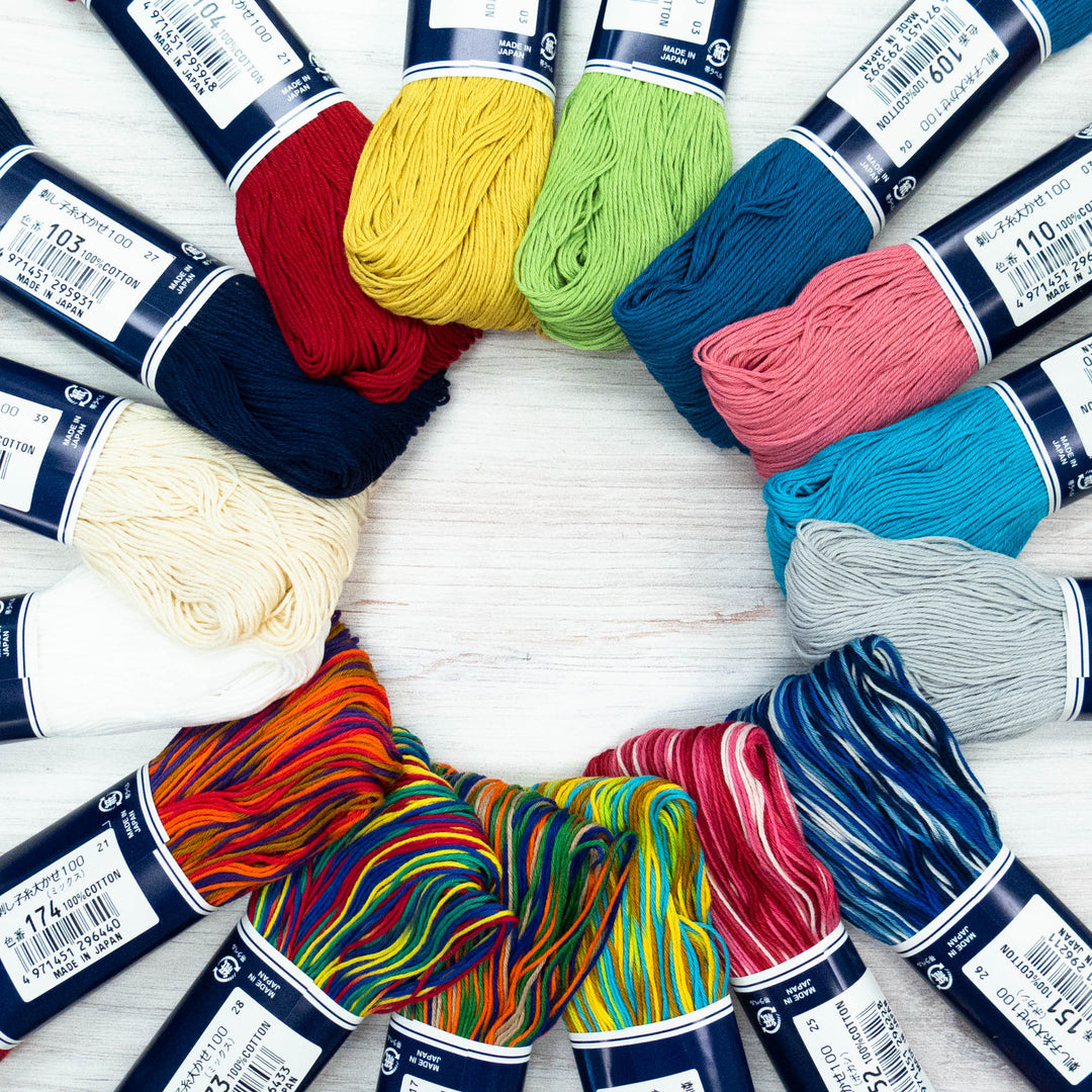 100m Skein Olympus Sashiko Thread Collection (16 Colors)