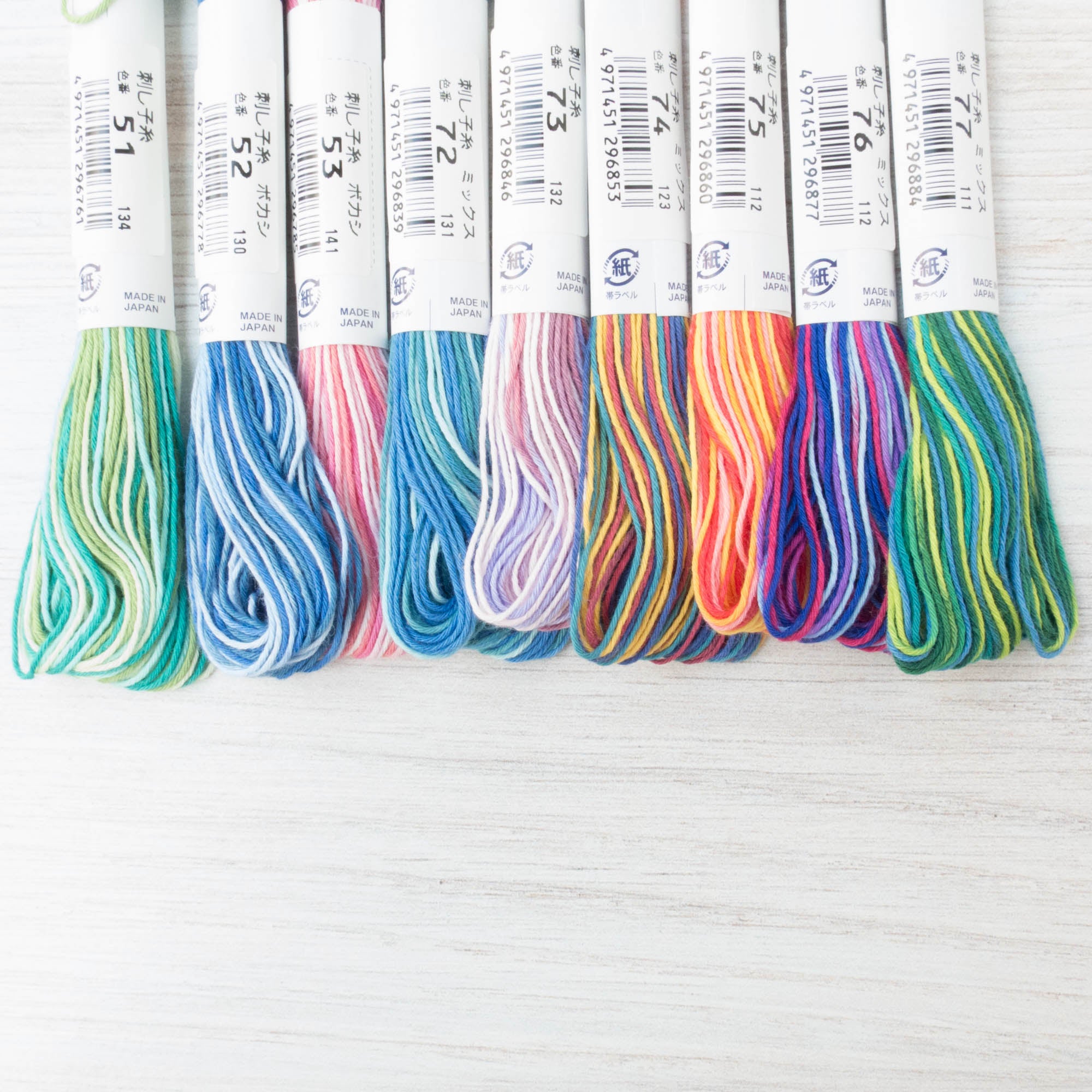 Variegated Sashiko Thread Collection (10 colors) – Snuggly Monkey