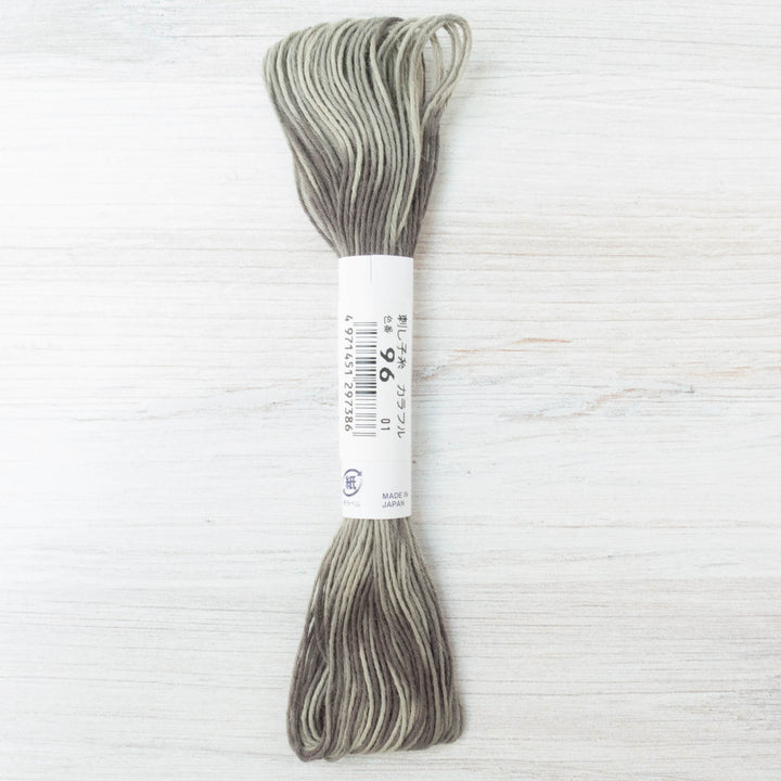 Short Pitch Variegated Sashiko Thread - Grays (#96) Sashiko - Snuggly Monkey