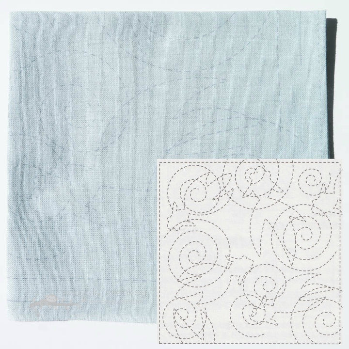 Sashiko Kit - Turquoise Koi (No 39) Sashiko - Snuggly Monkey