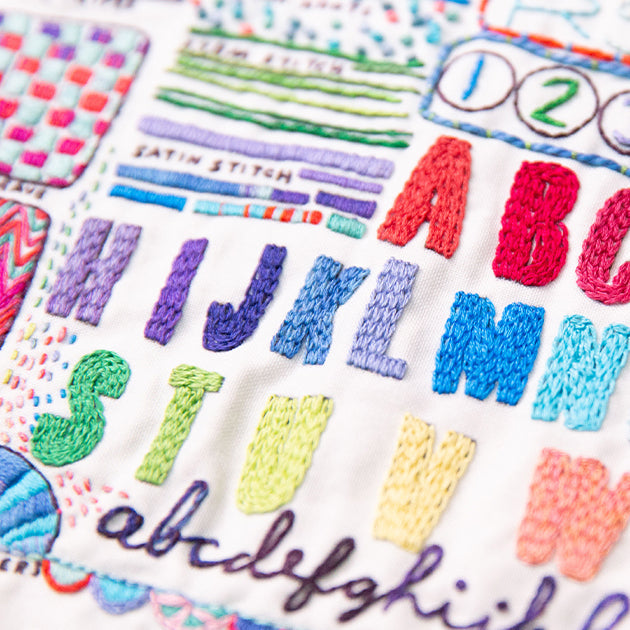 Schoolhouse Embroidery Sampler