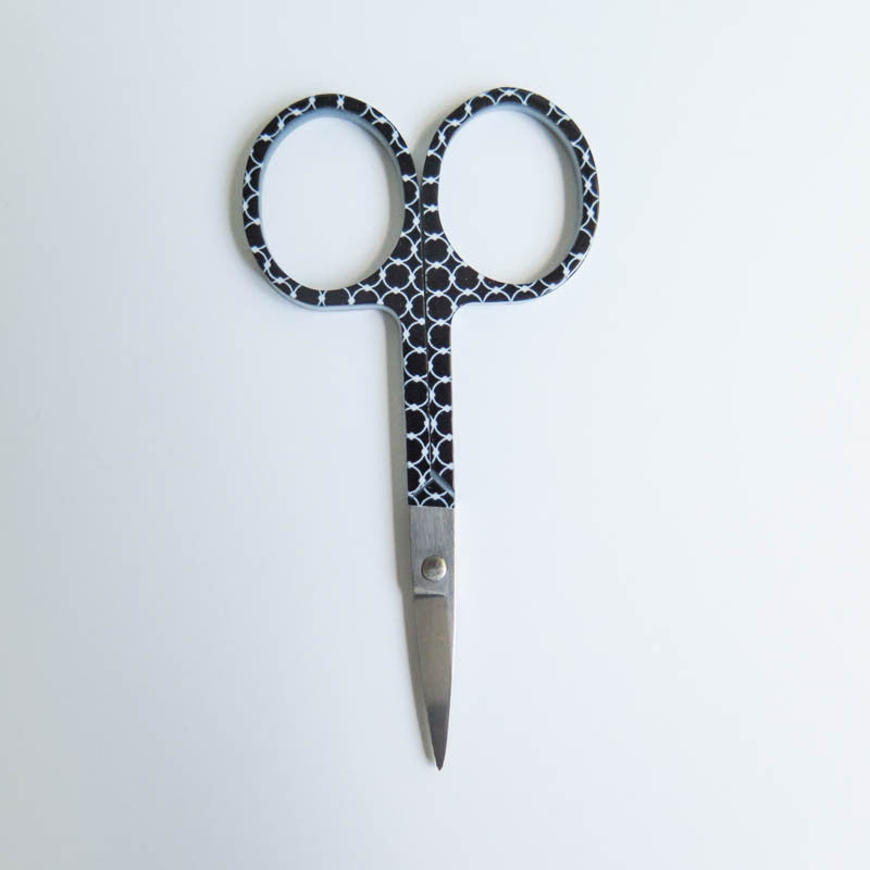 Black and White Embroidery Scissors Scissors - Snuggly Monkey
