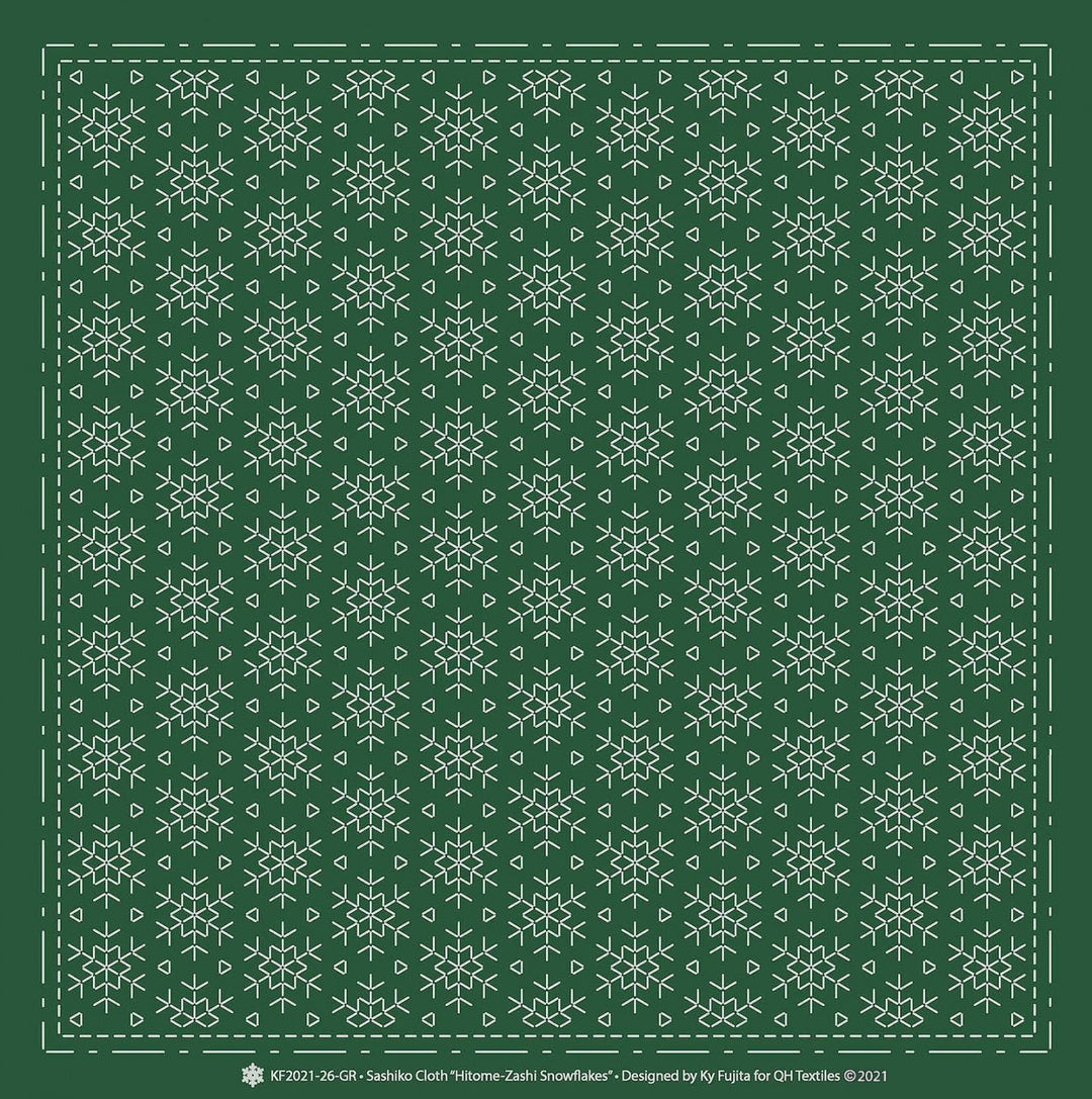 Holiday Sashiko Embroidery Sampler - Snowflakes