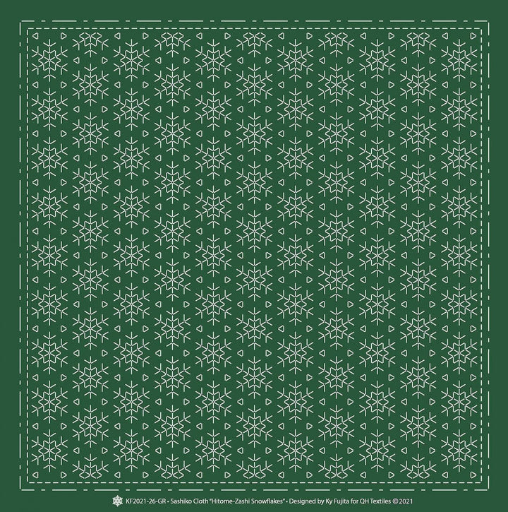 Holiday Sashiko Embroidery Sampler - Snowflakes