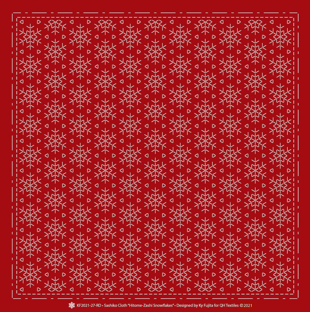 Holiday Sashiko Embroidery Sampler - Snowflakes