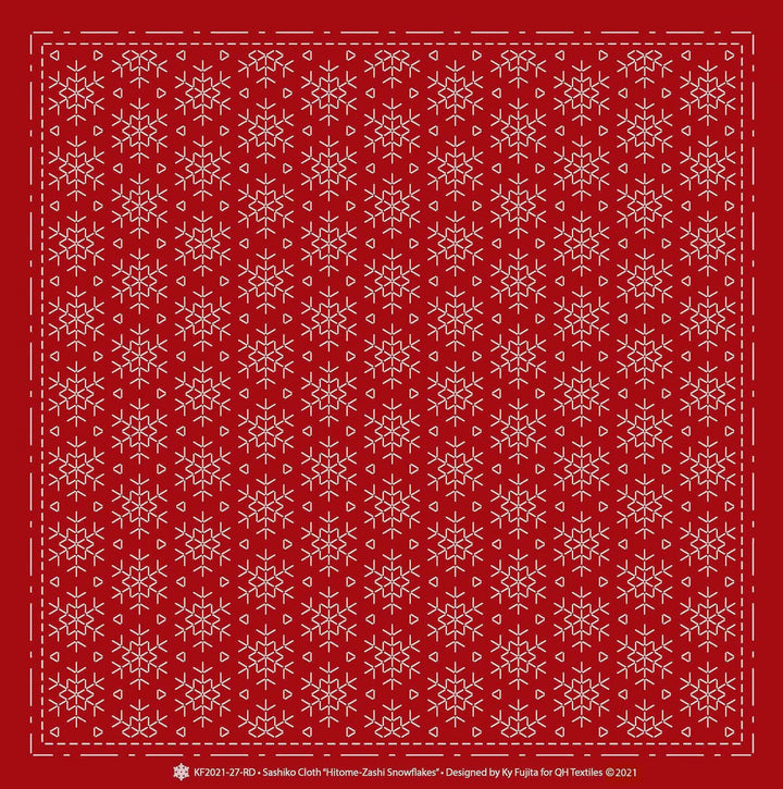 Holiday Sashiko Embroidery Sampler - Snowflakes