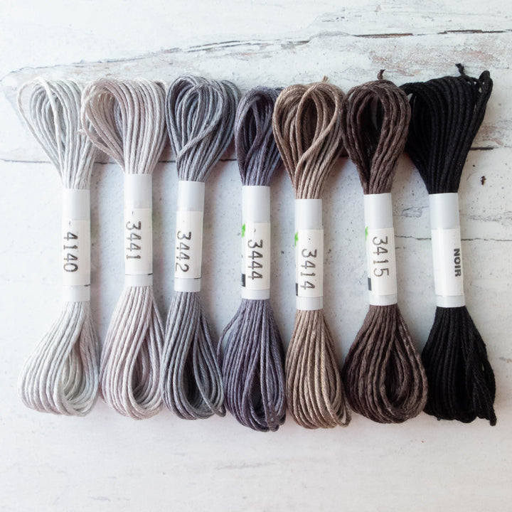 Soie d'Alger Silk Embroidery Thread - Dark Neutrals