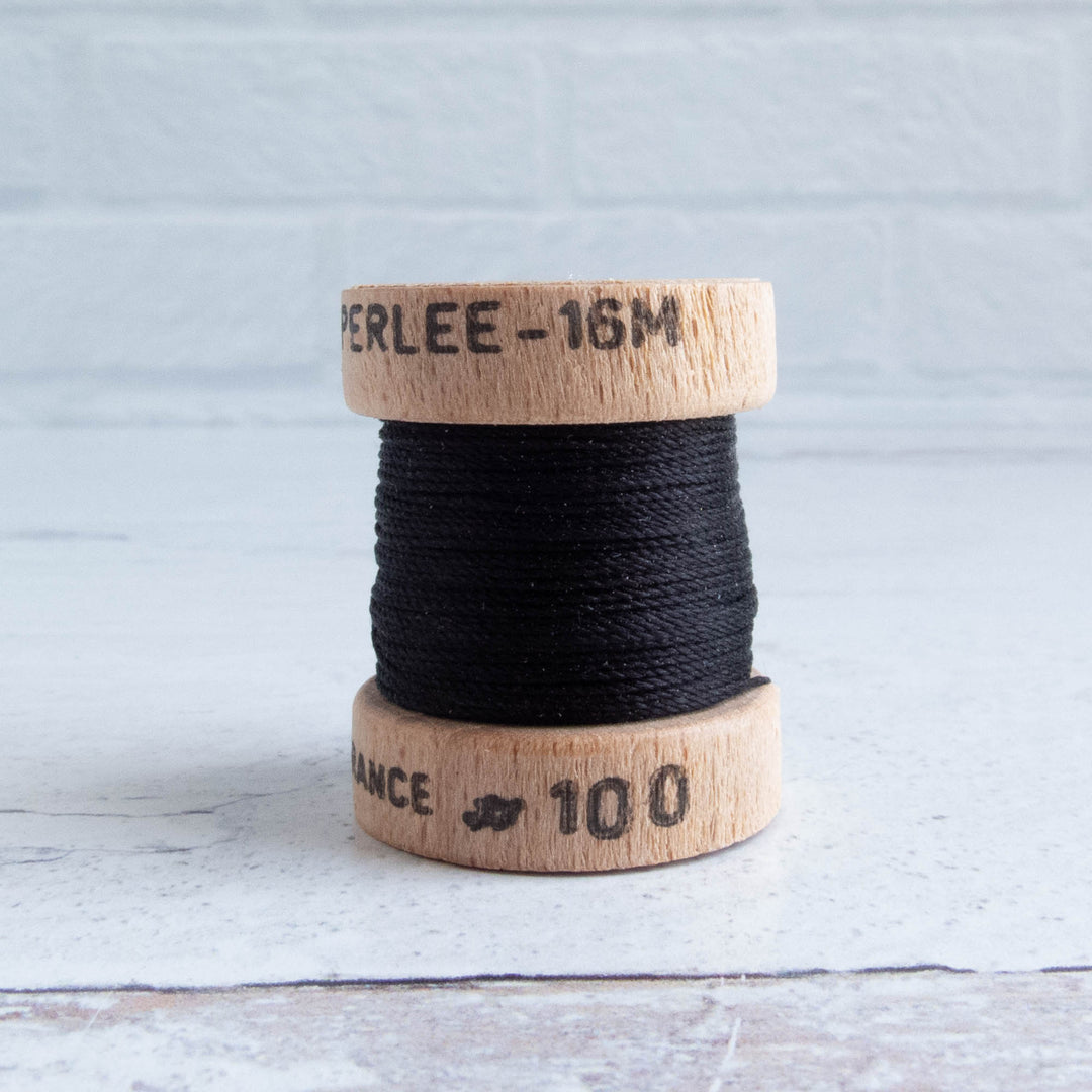 Soie Perlée Silk Thread - Black (100)