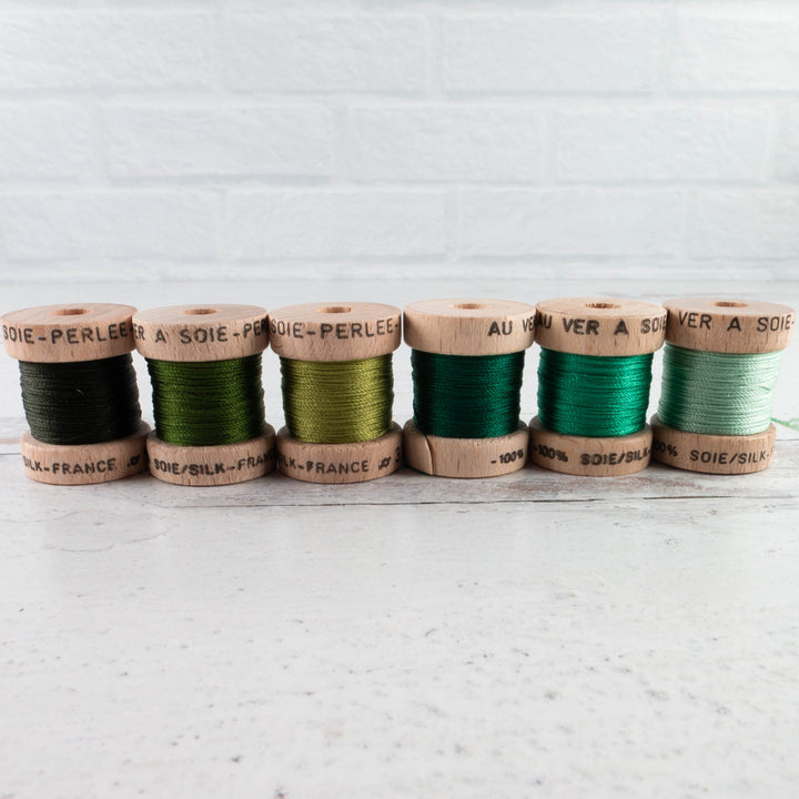 Soie Perlée Silk Perle Thread Set - Greens