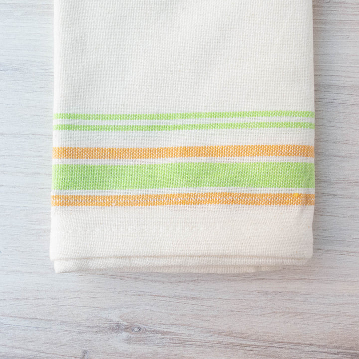 Vintage Inspired Kitchen Towels - Green & Yellow