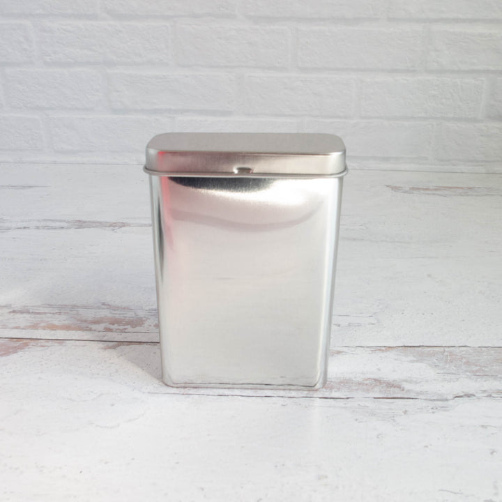 Vertical Steel Metal Tins with Hinged Lid (3oz)