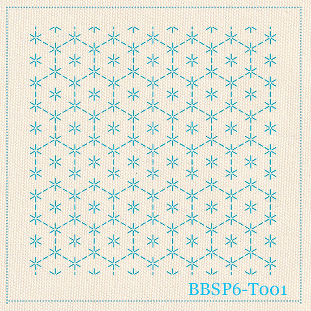 Turtle Shell Pre-Stenciled Sashiko Sampler