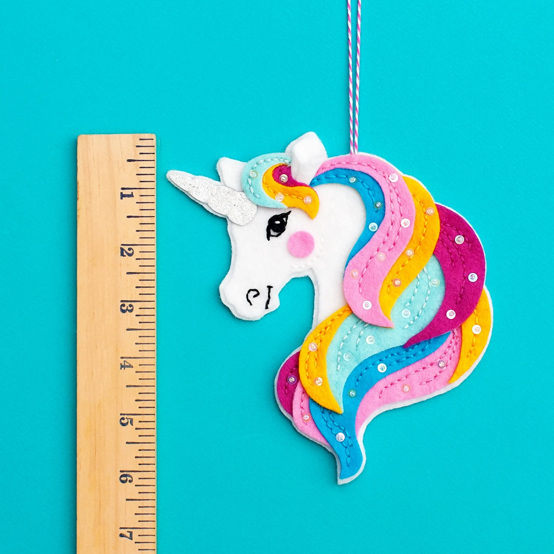 Unicorn Wool Felt Ornaments Kit