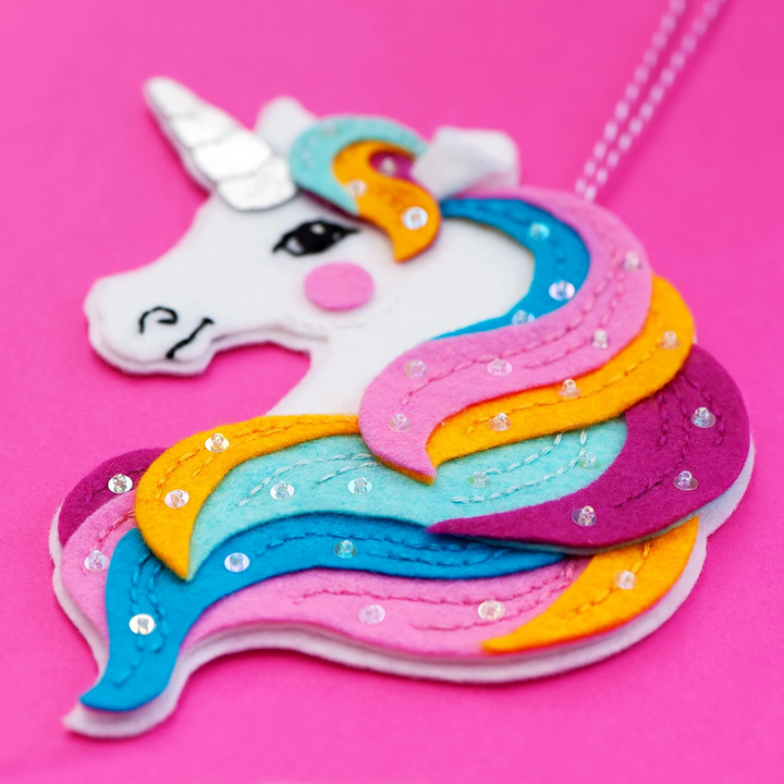 Unicorn Wool Felt Ornaments Kit