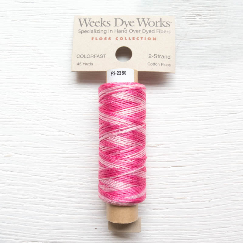 Weeks Dye Works 2 Strand Floss - Emma's Pink Floss - Snuggly Monkey