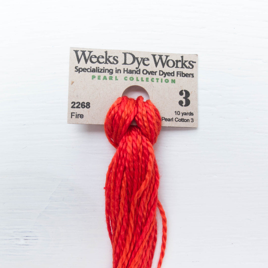 Size 3 Perle Cotton Thread - Weeks Dye Works Fire (2268) Perle Cotton - Snuggly Monkey