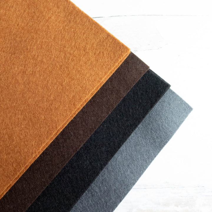 Wool Felt Sheet Collection -Dark Neutrals #2
