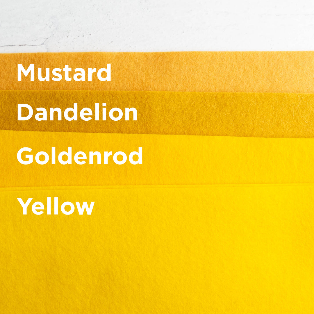 Wool Felt Sheet Collection -Yellows