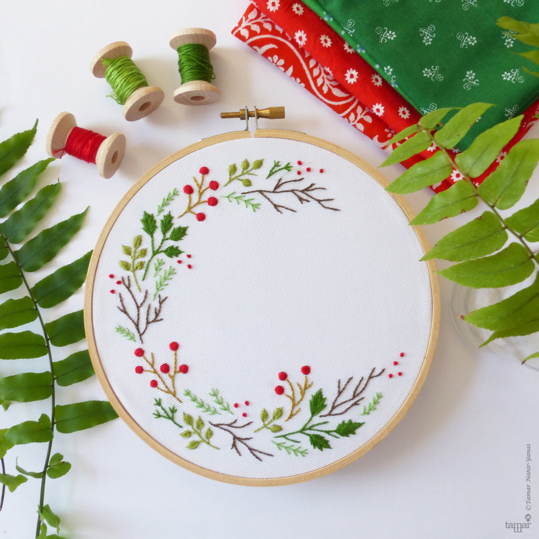 Christmas Wreath Embroidery Kit