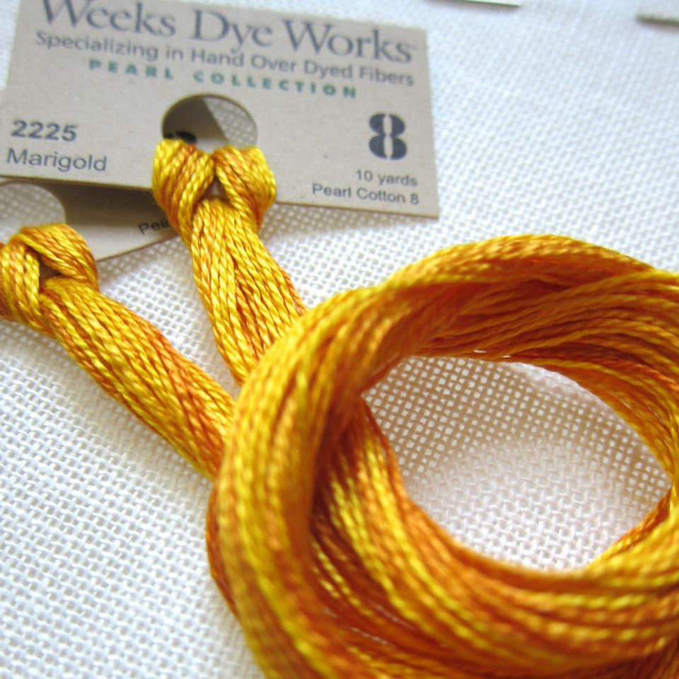 Hand Over Dyed Pearl Cotton Thread (Size 8) - Marigold (2225