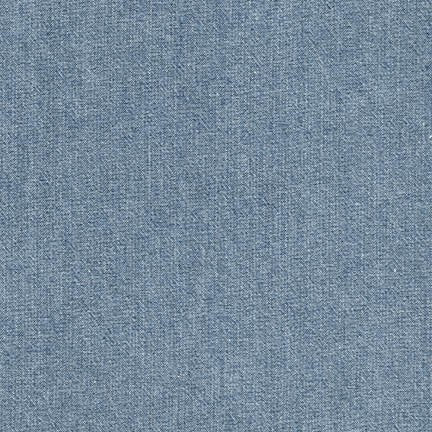 Light Indigo Washed Chambray Fabric (4.5 oz) – Snuggly Monkey