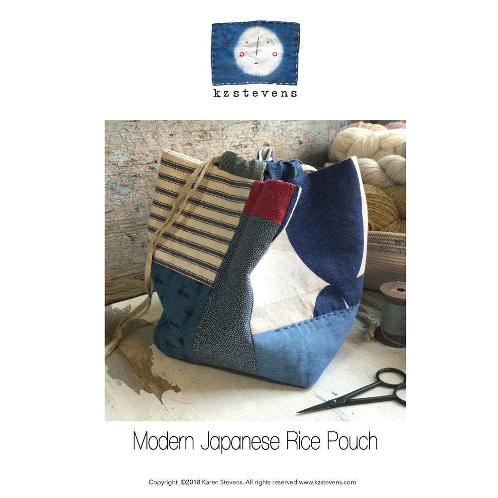 Modern Japanese Rice Pouch Sewing Pattern