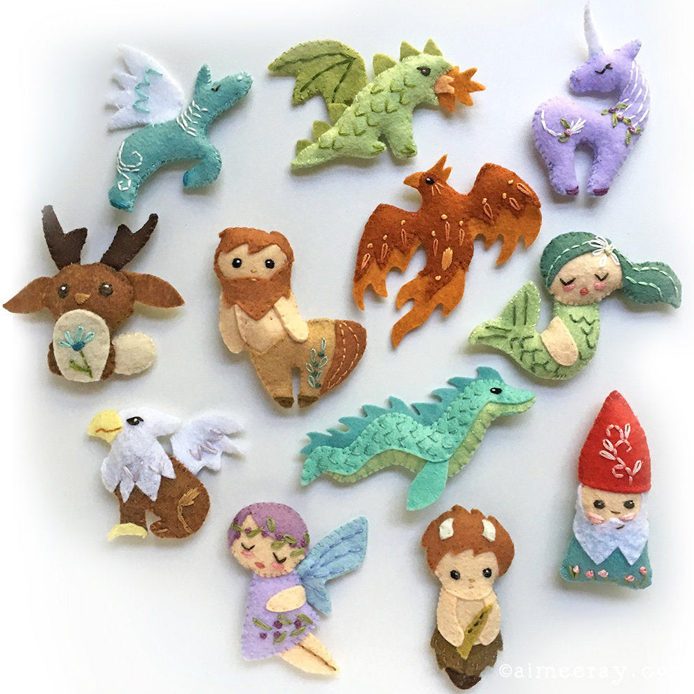 Needle Felted Faires Dolls DIY Material and Instructions Wool Felting Craft  Needle Felt Animal Kit Set Handmade 