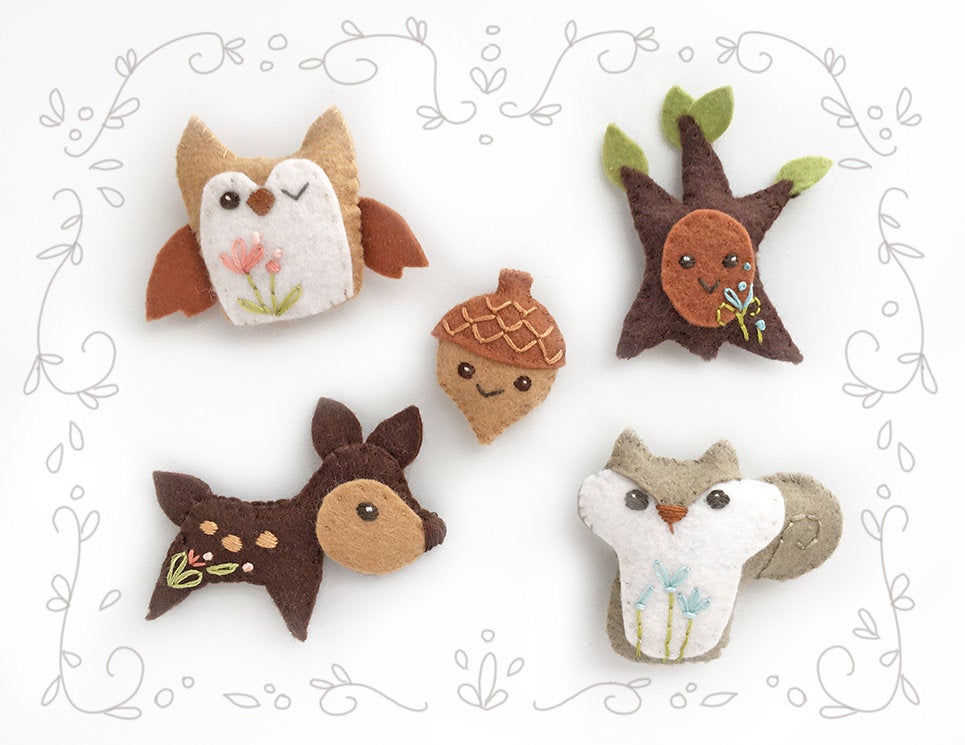 Felt Woodland Animals PDF Pattern