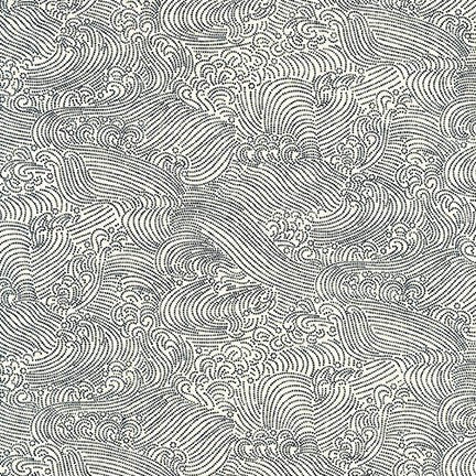 Nara Homespun :: Waves on White (NHS33D21)