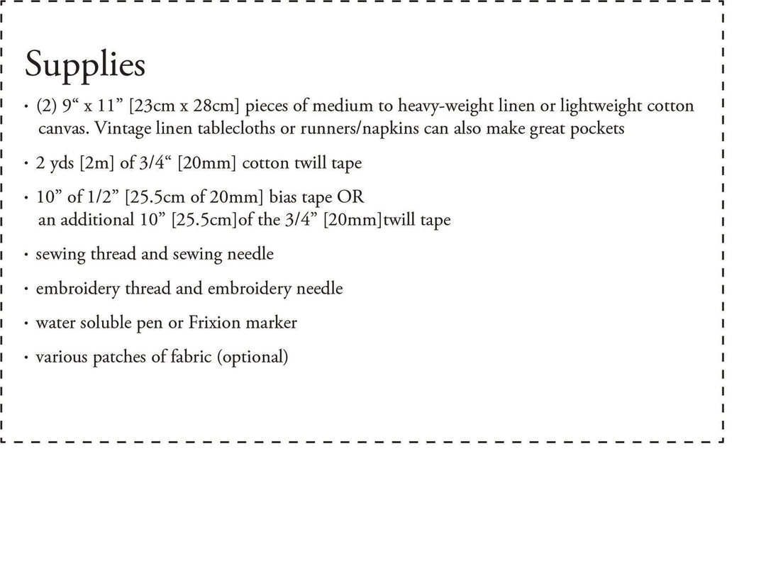 Tie On Pocket Sewing Pattern