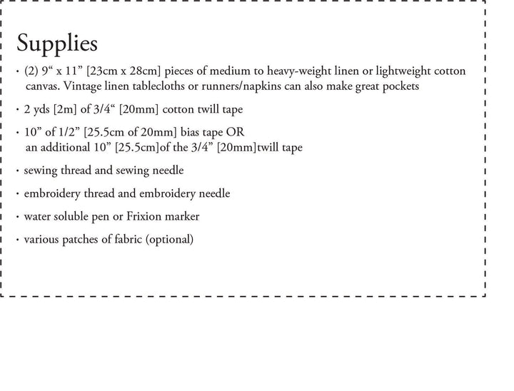 Tie On Pocket Sewing Pattern