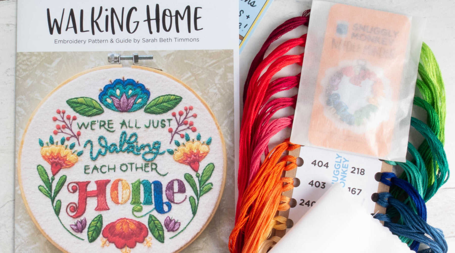 Limited Edition Embroidery Kit :: Walking Each Other Home
