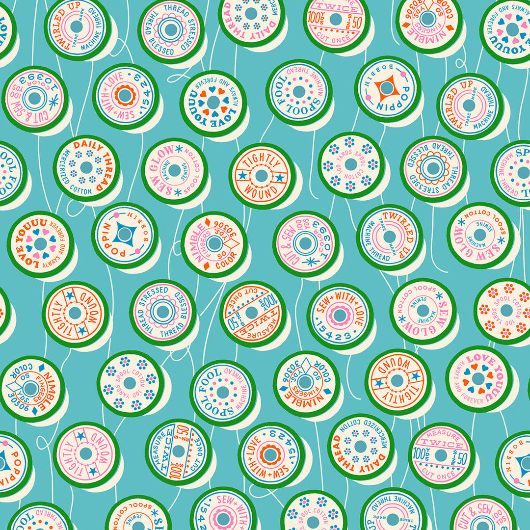 Fabric with Items from Daily Life