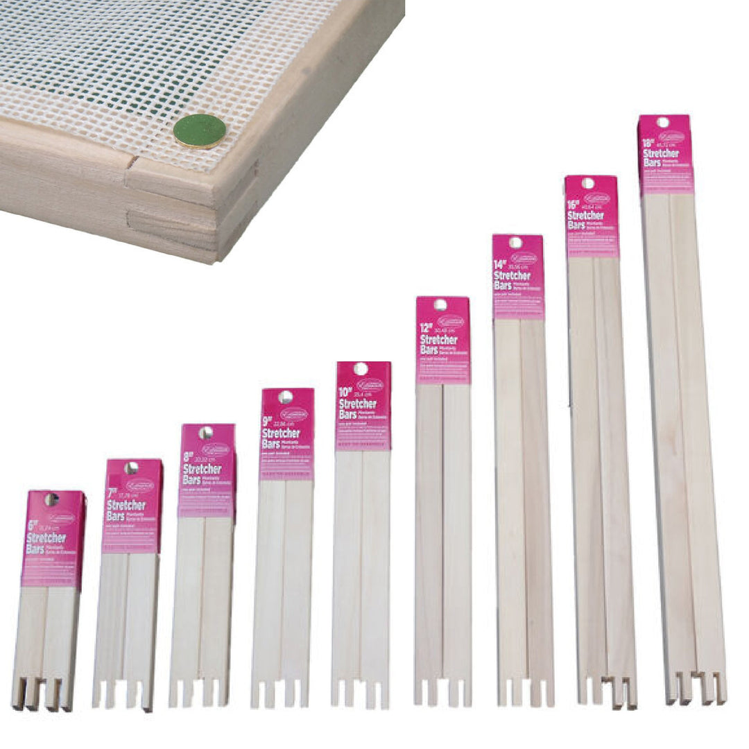 Wooden Stretcher Bars in an assortment of sizes perfect for needlepoint canvases