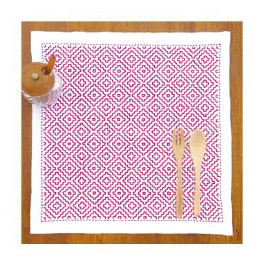 Hitomezashi Sashiko Stitching Sampler - Persimmon Flower (1017)