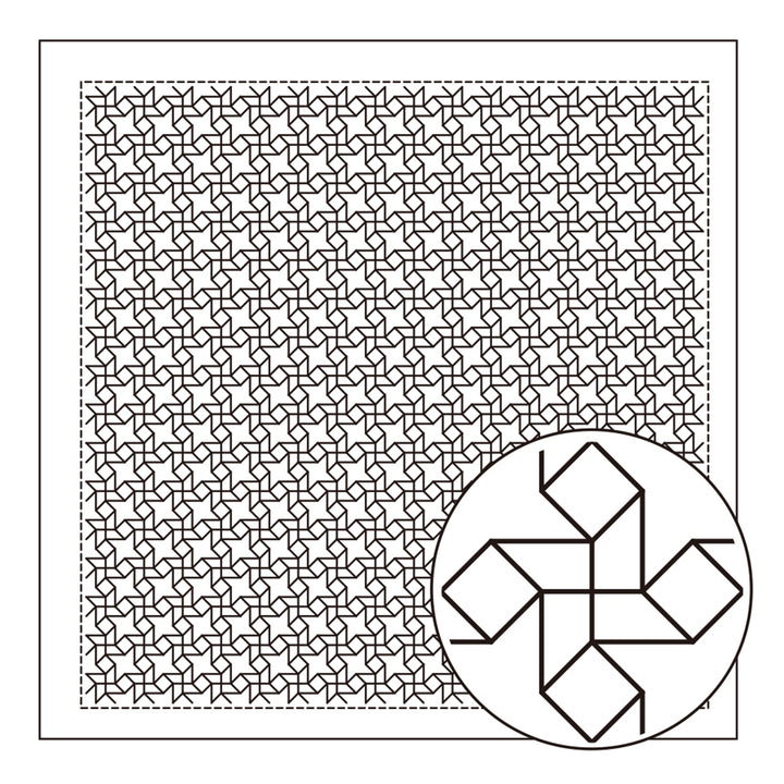 Hitomezashi Sashiko Stitching Sampler - Pinwheel (1053)