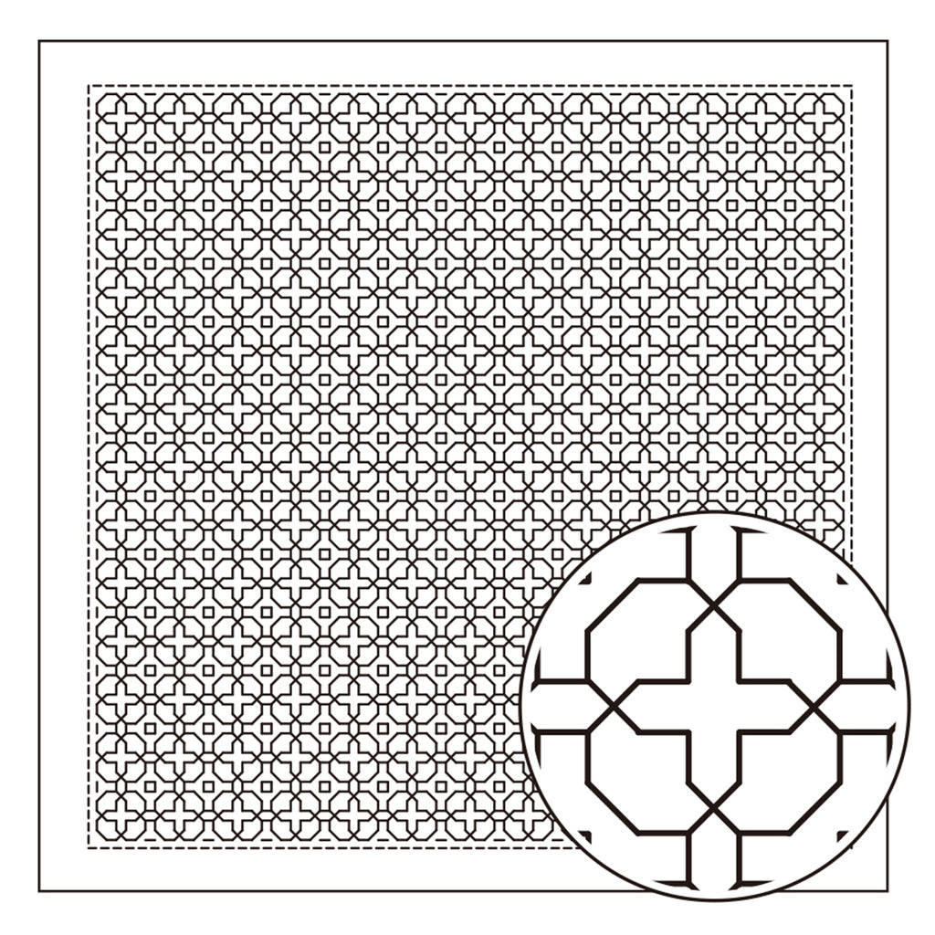 Hitomezashi Sashiko Stitching Sampler - Morning Glory (1065
