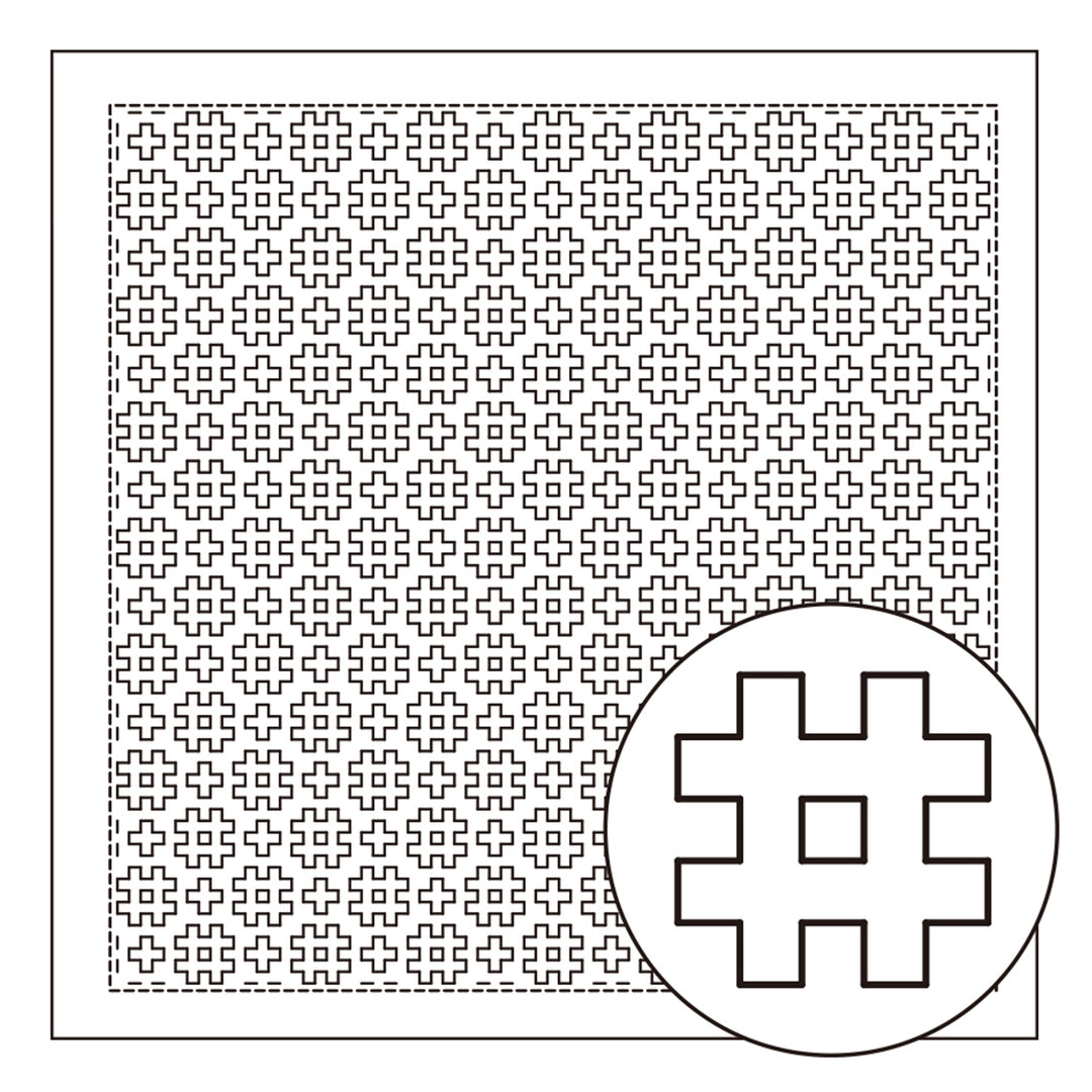 Hitomezashi Sashiko Stitching Sampler - Well Frame (1074)