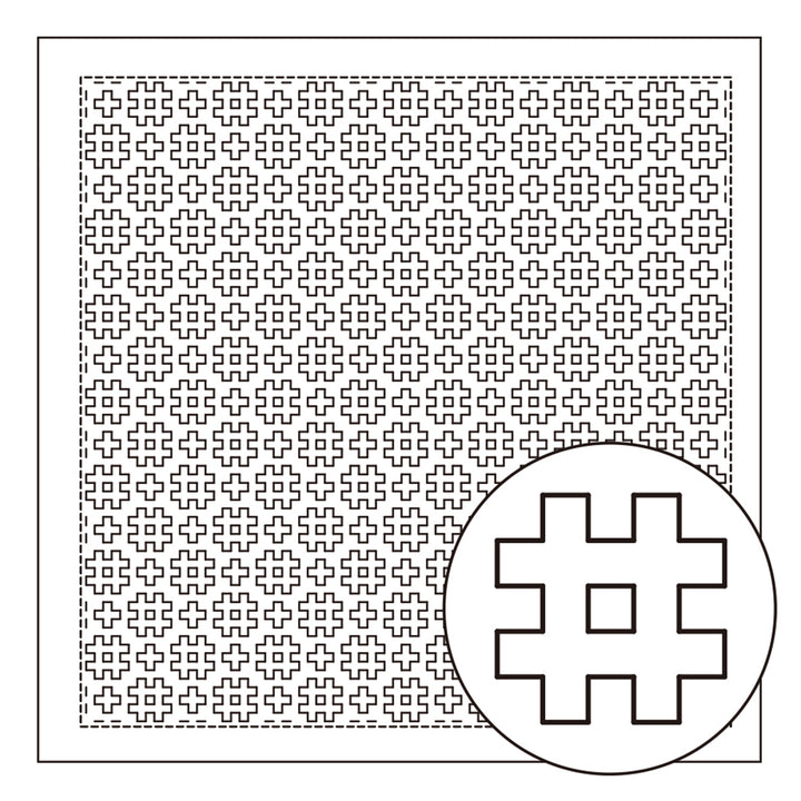 Hitomezashi Sashiko Stitching Sampler - Well Frame (1074)