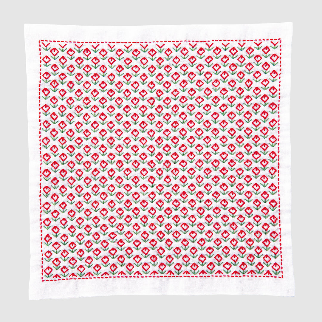 Hitomezashi Sashiko Stitching Sampler - Flower Garden (1076)