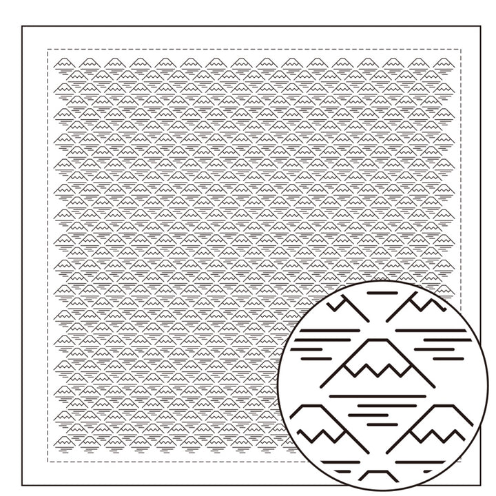 Hitomezashi Sashiko Stitching Sampler - Mt. Fuji (1086)