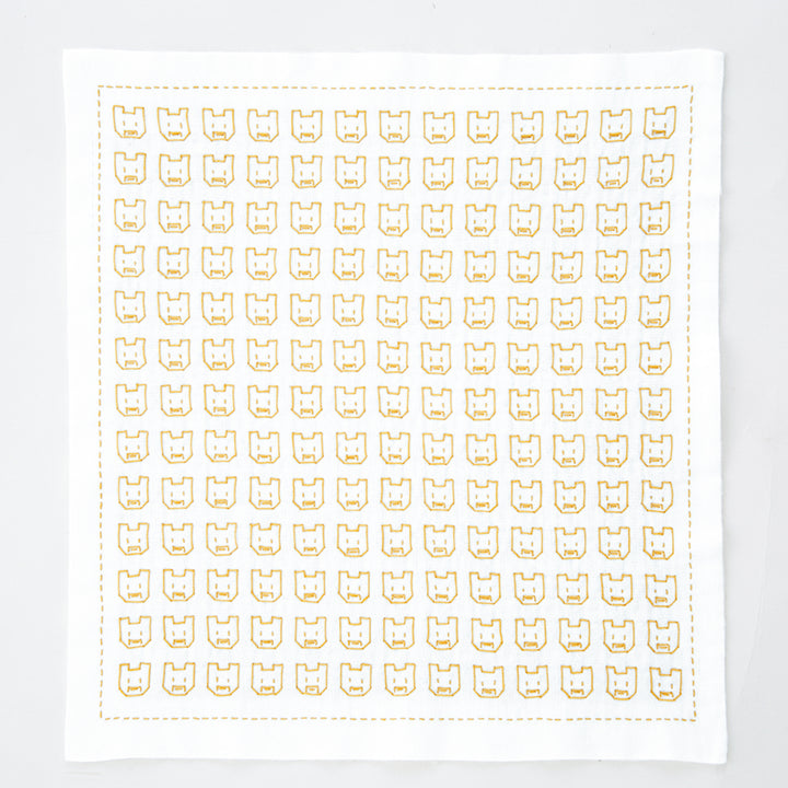 Hitomezashi Sashiko Stitching Sampler - Bear (1091)