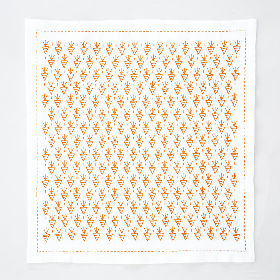 Hitomezashi Sashiko Stitching Sampler - Carrot (1092)