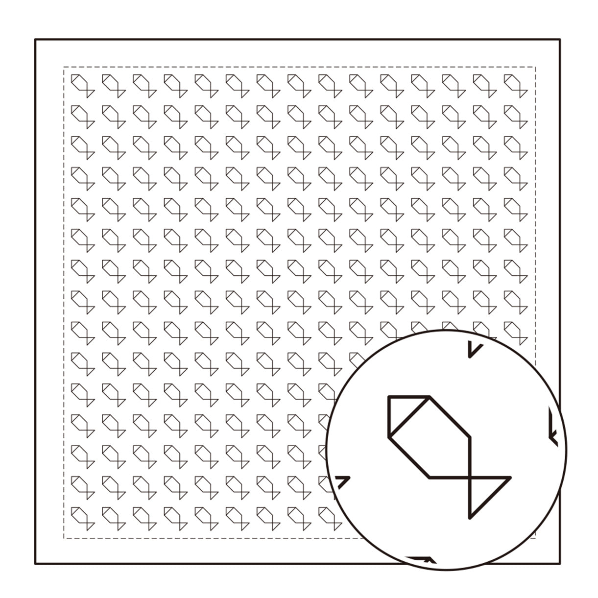Hitomezashi Sashiko Stitching Sampler - Fish (1093) – Snuggly Monkey